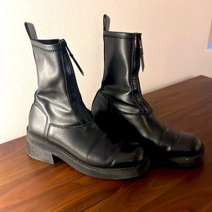 Miista Black Zipper Boots